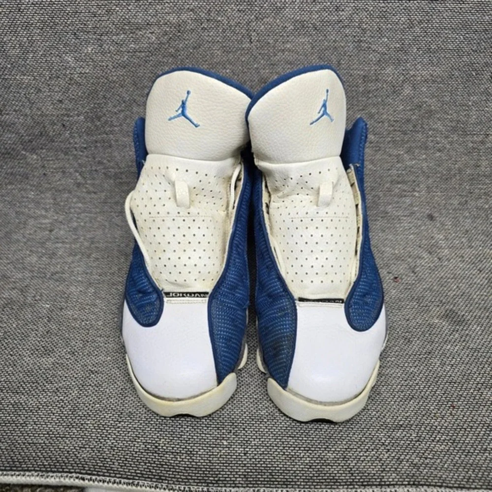 Jordan 13 Retro Flint 2010 Men Size 9.5 Blue Grey White 414571-401 Repair Needed